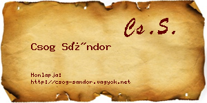 Csog Sándor névjegykártya